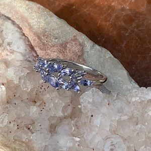 TANZANITE 925 STERLING SILVER RING, SIZE 7.5